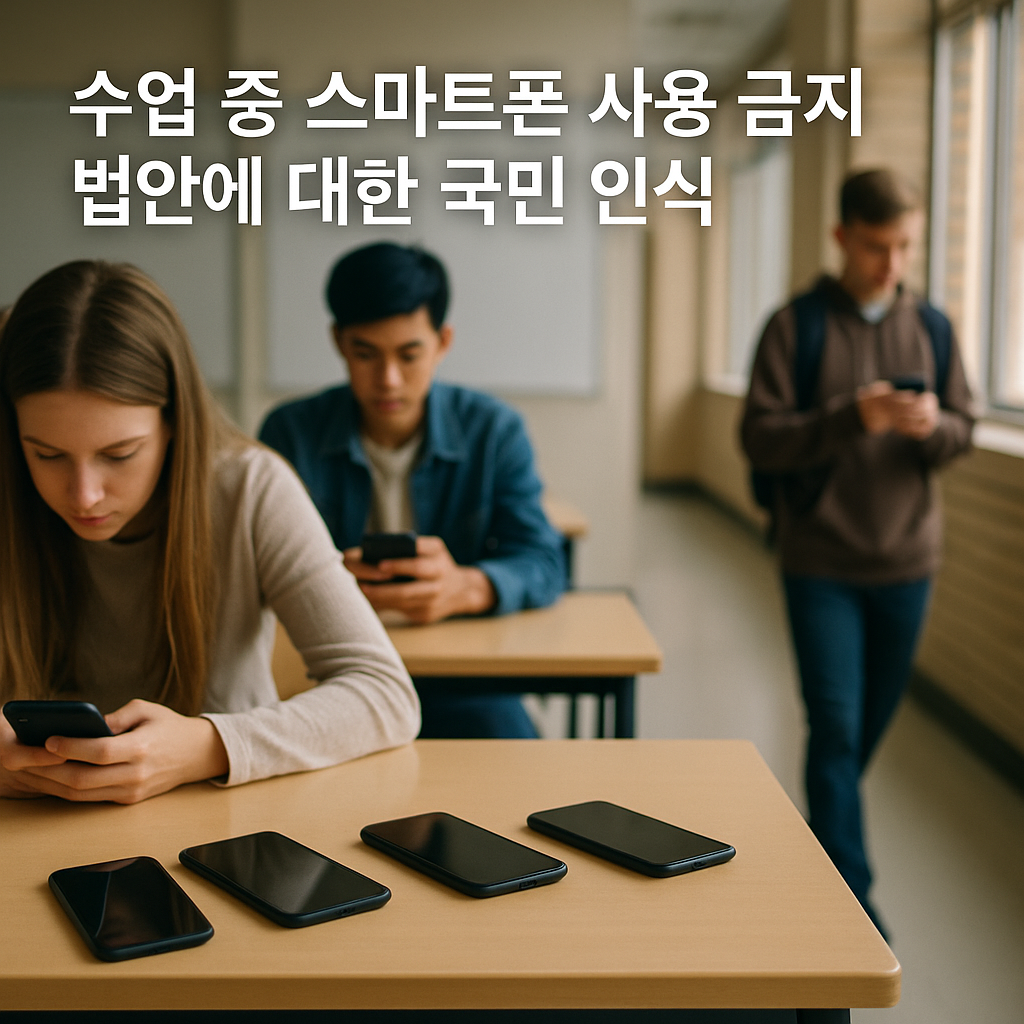 수업 중 스마트폰 사용 금지 법안에 대한 국민 인식 Insights