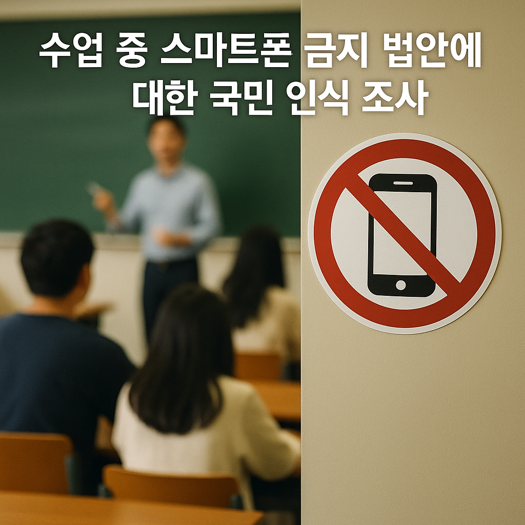 수업 중 스마트폰 금지 법안에 대한 국민 인식 조사 Insights